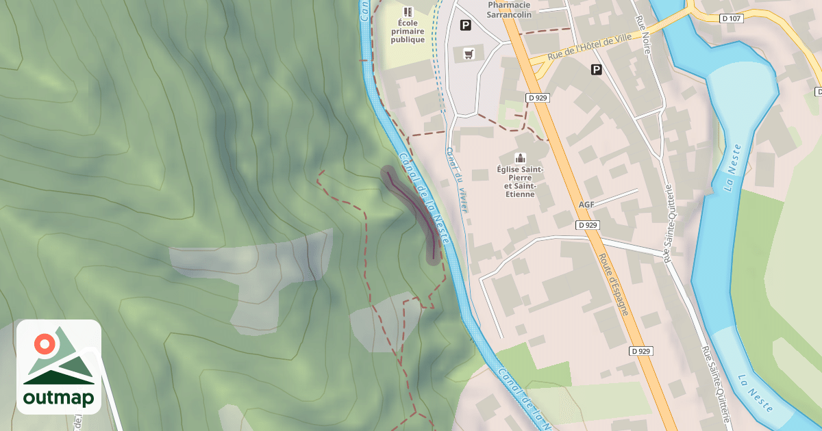 Map of Rocher école de Sarrancolin
