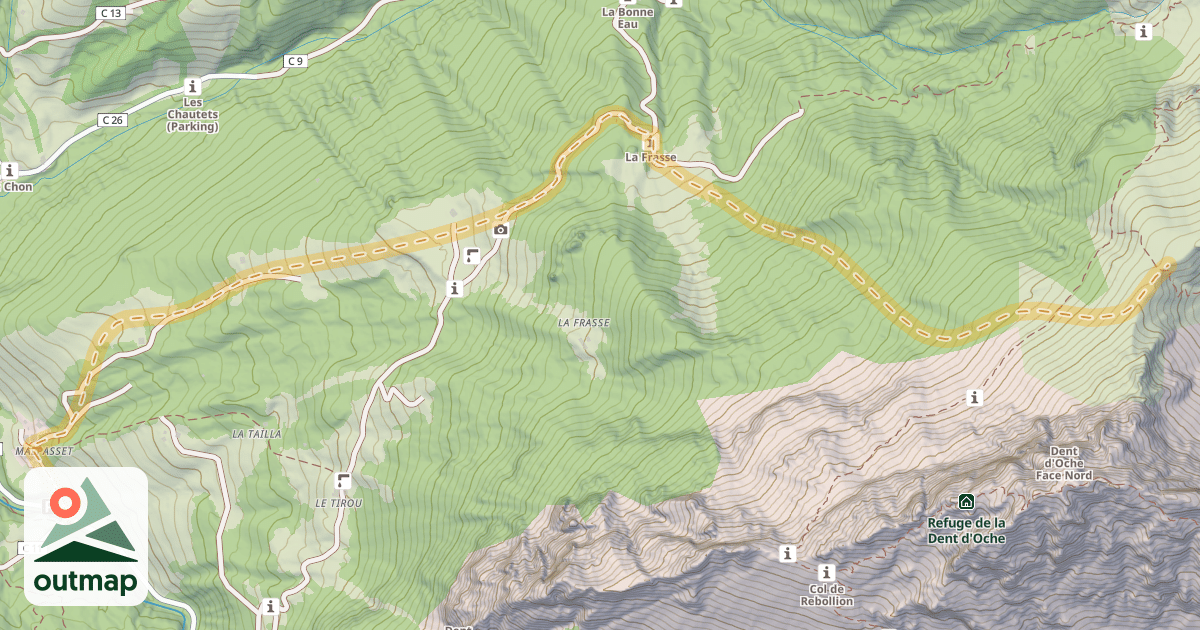 Map of Col de Trepertuis — Malpasset