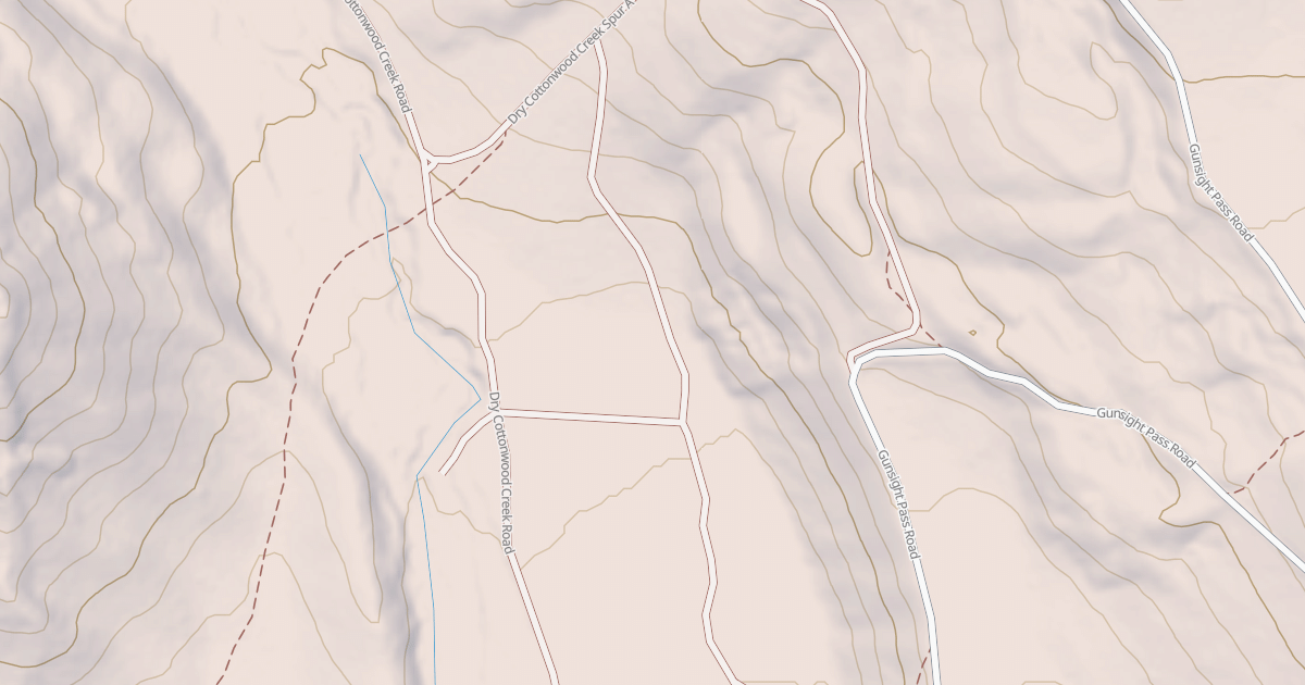 Map preview of DRY COTTONWOOD SPUR