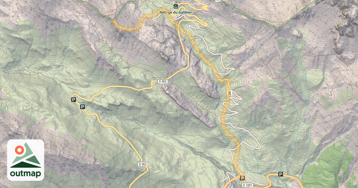 Map of Le Petit Galibier Ouest — Les Sestrières