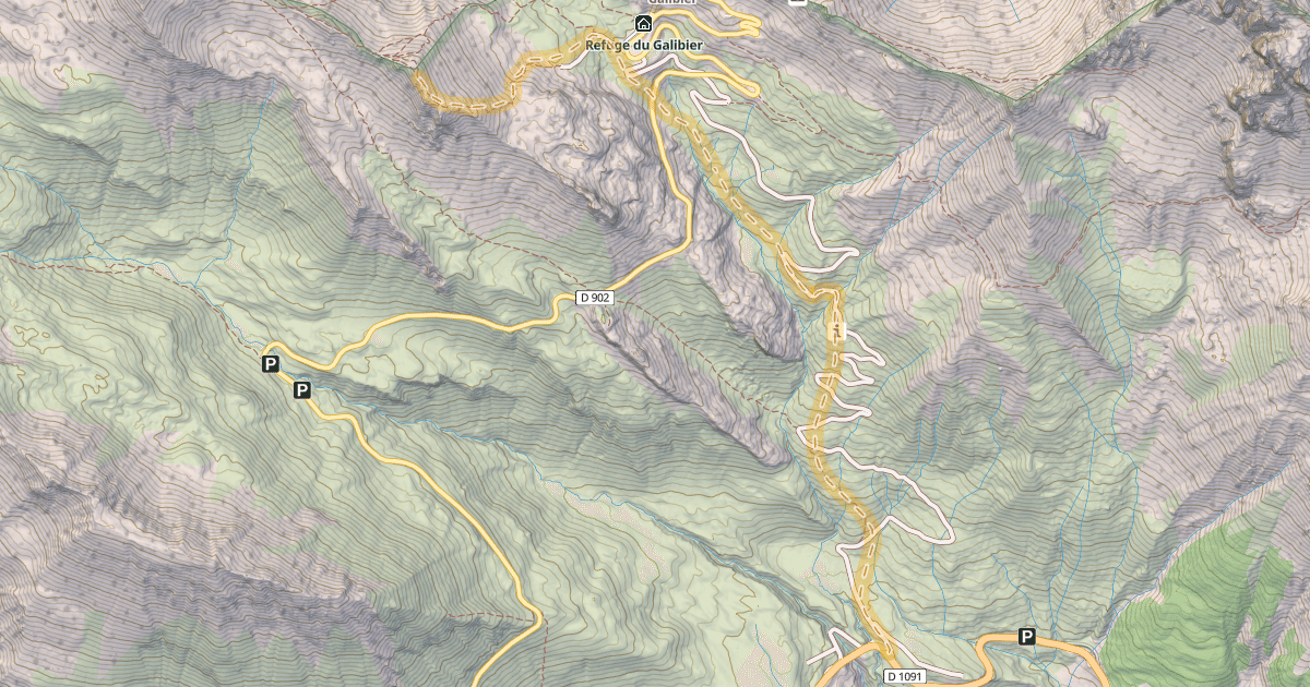 Map preview of Le Petit Galibier Ouest — Les Sestrières