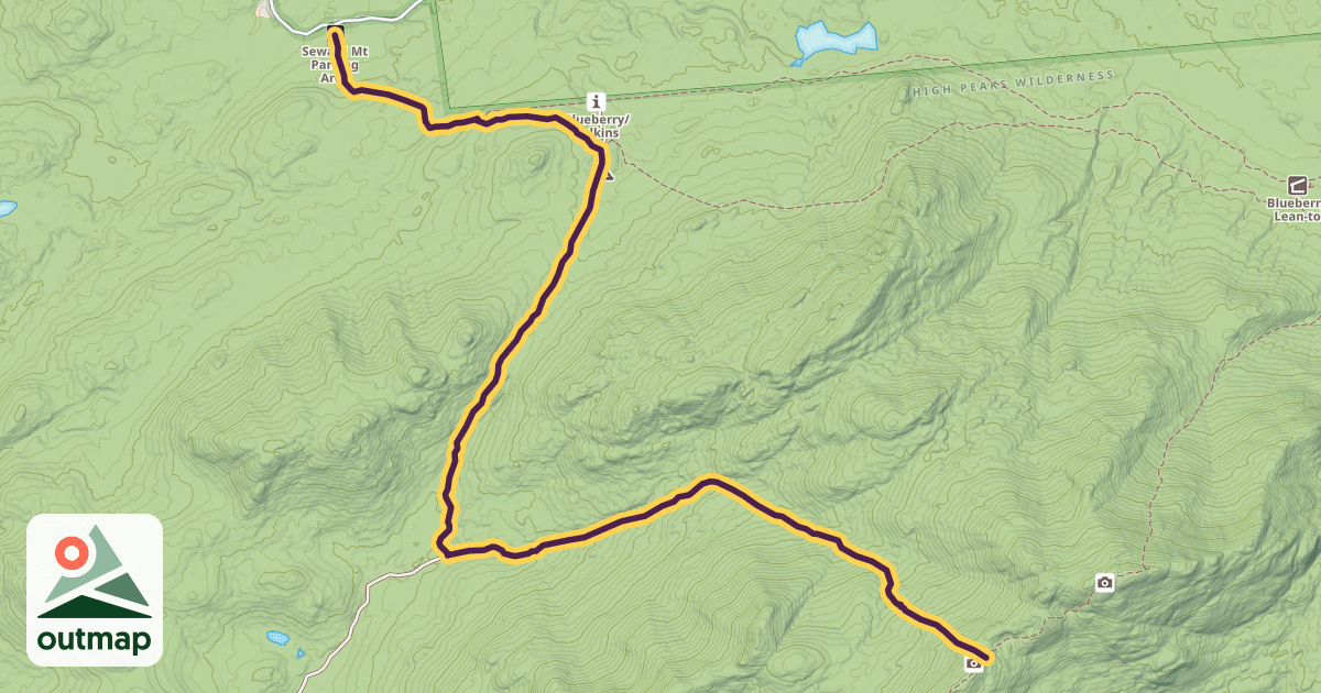 Map of ADK 46er Final Leg off Emmons