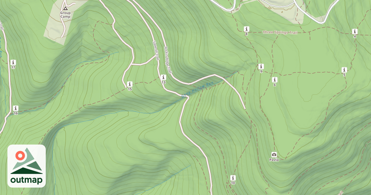 Map of Blue Knob State Park Trails