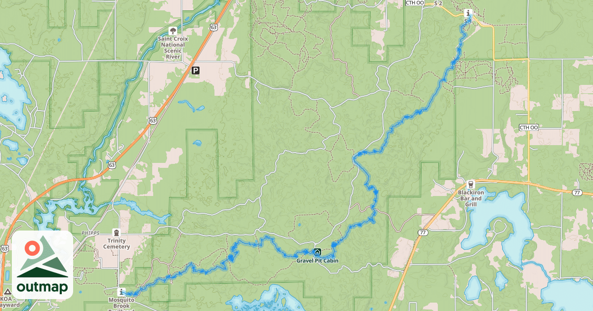 Map of Makwa Trail
