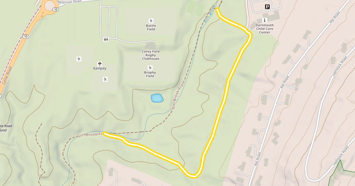 Map preview of Girl Brook Trail