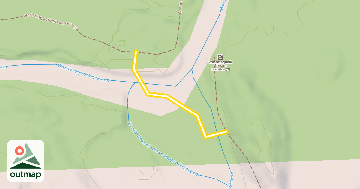 Map of Wassataquoik Stream Trail