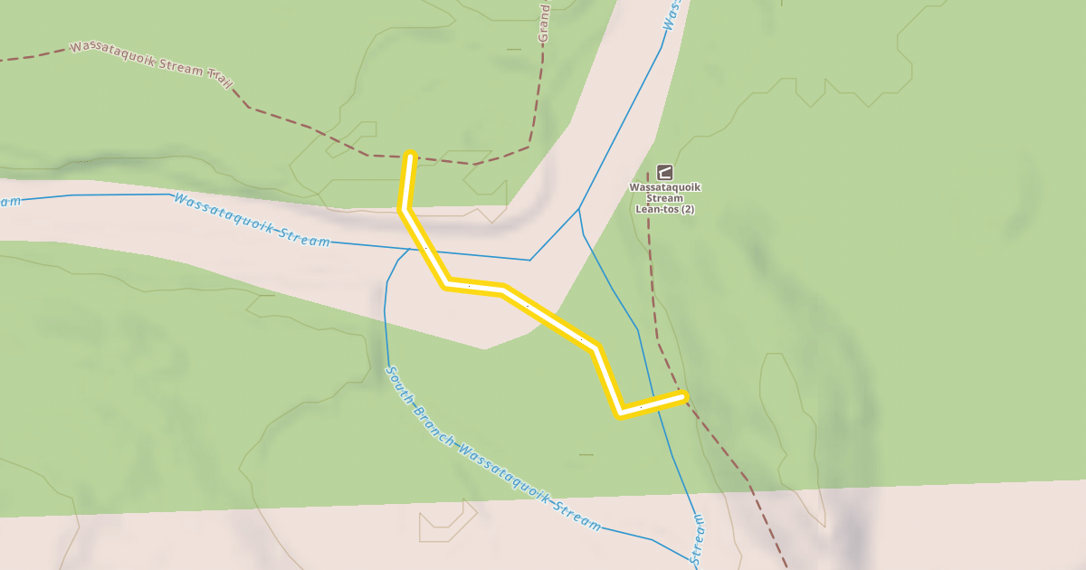 Map preview of Wassataquoik Stream Trail