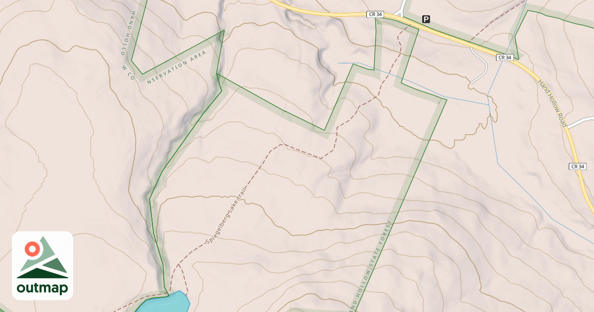 Map of Spiegelberg Lake Trail