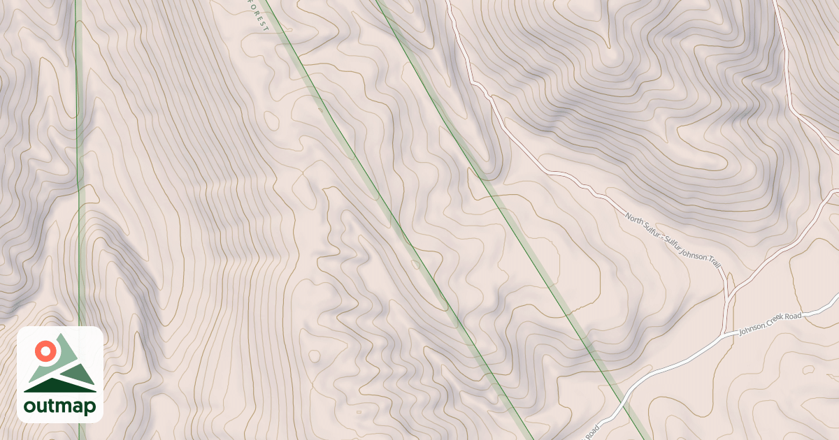 Map of North To Middle Sulphur Canyon