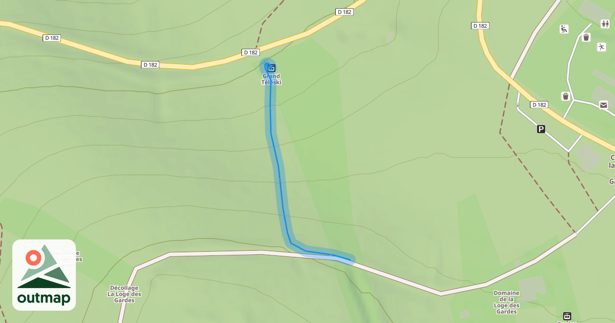 Map of Piste du Grand Téléski (mur)