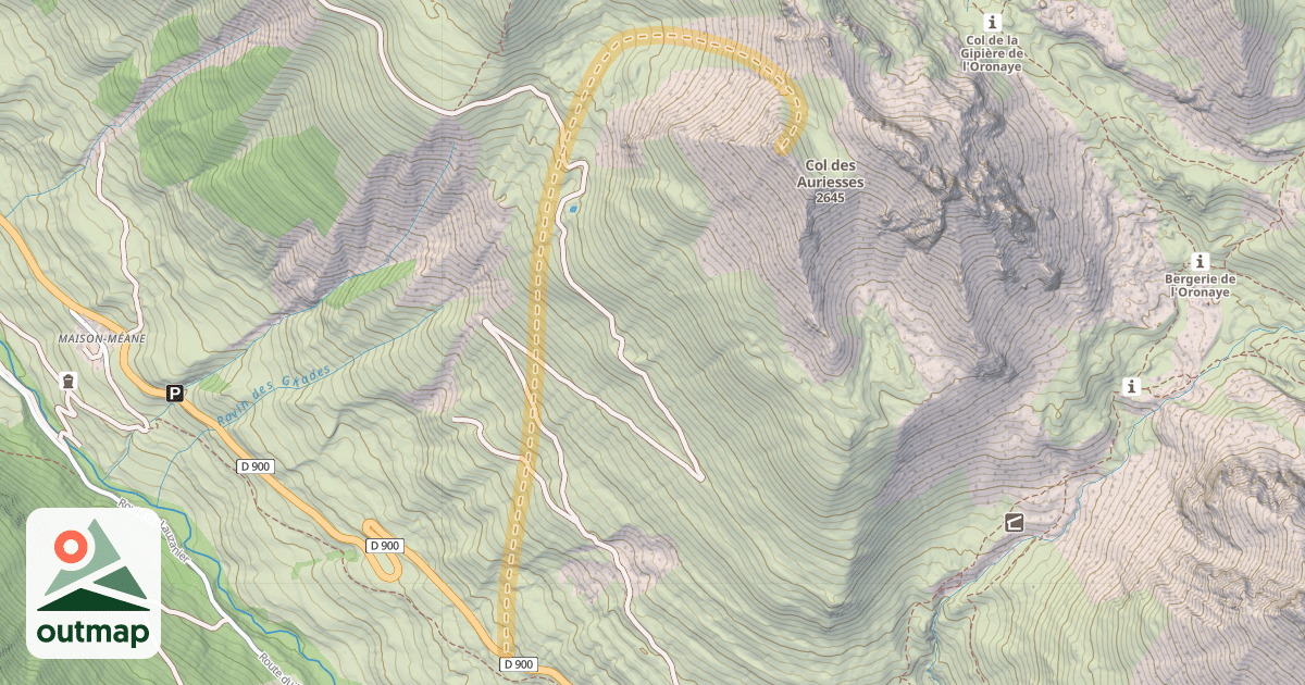 Map of Cime des Palets — L'Armentière