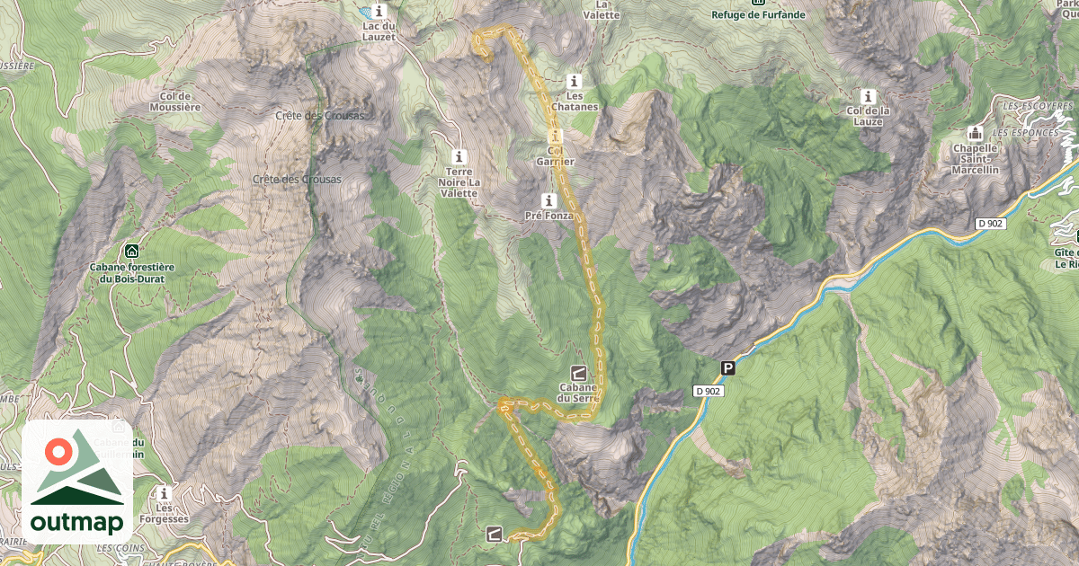 Map of Le Testas — L'Escorna