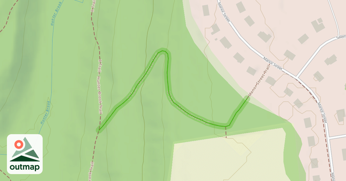 Map of O Trail - Manor Street Trail