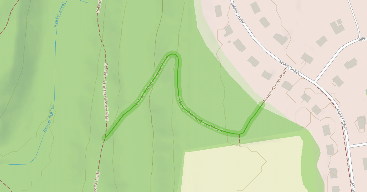 Map preview of O Trail - Manor Street Trail