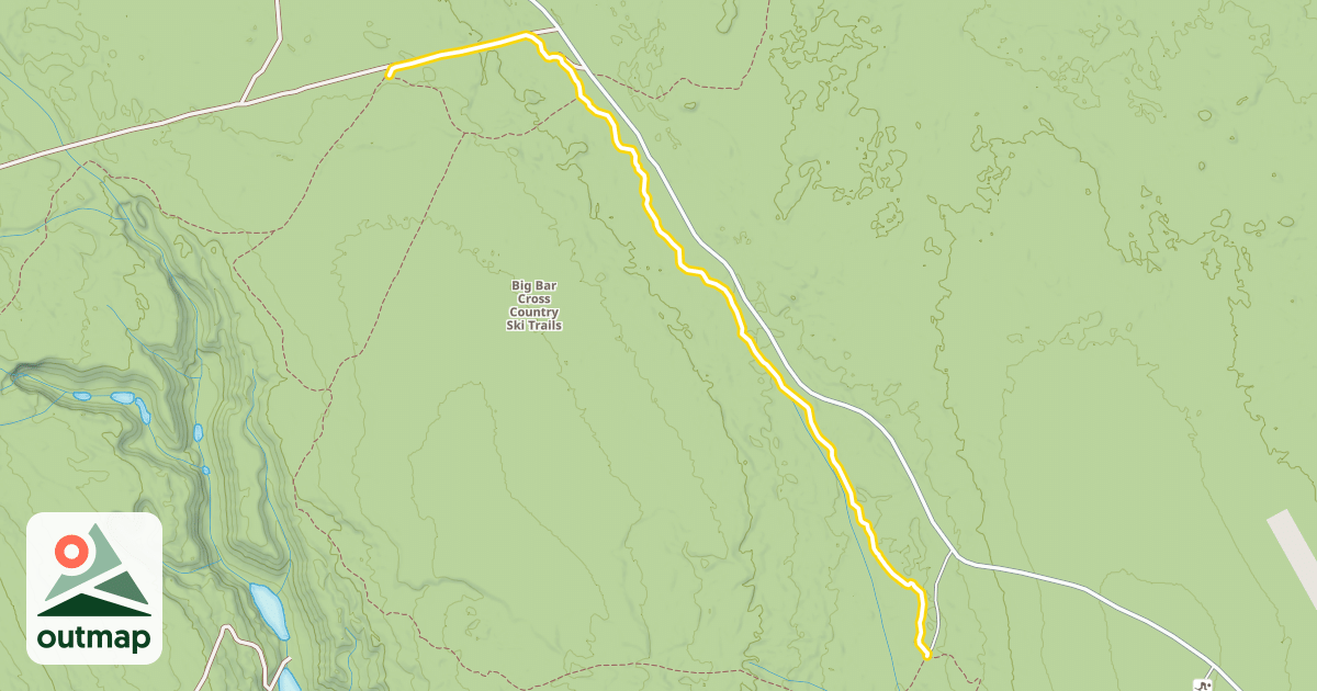 Map of Big Bar Ski Trails