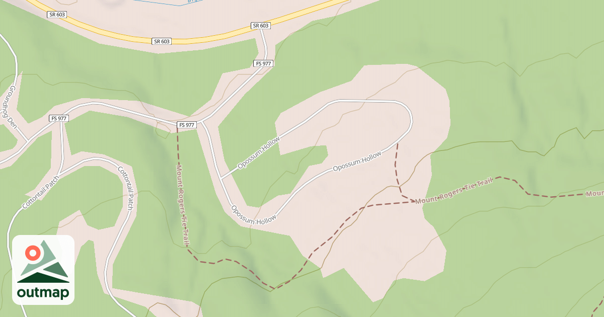 Map of OPOSSUM HOLLOW