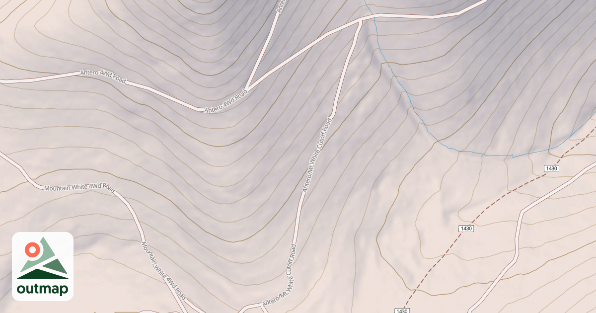Map of ANTERO/MT.WHITE CUTOFF