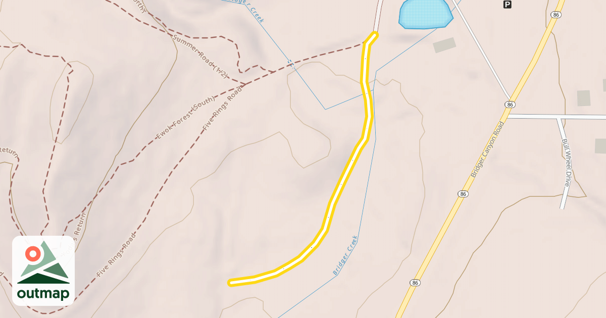 Map of Bridger Creek Trail
