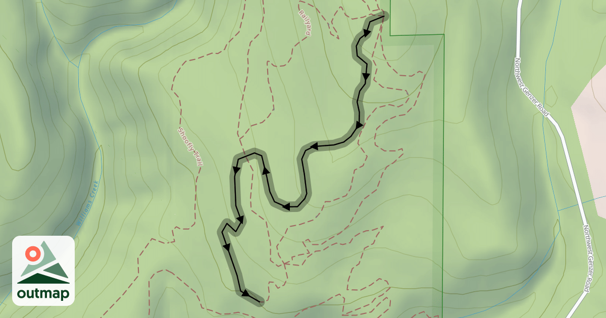 Map of Drip Torch Trail