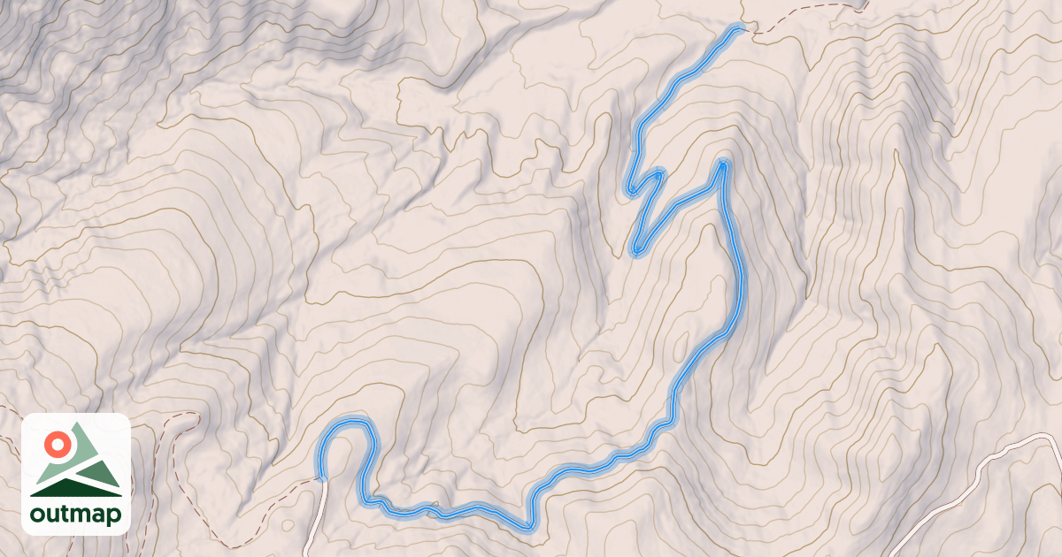Map of South Fork Bracket Creek Road