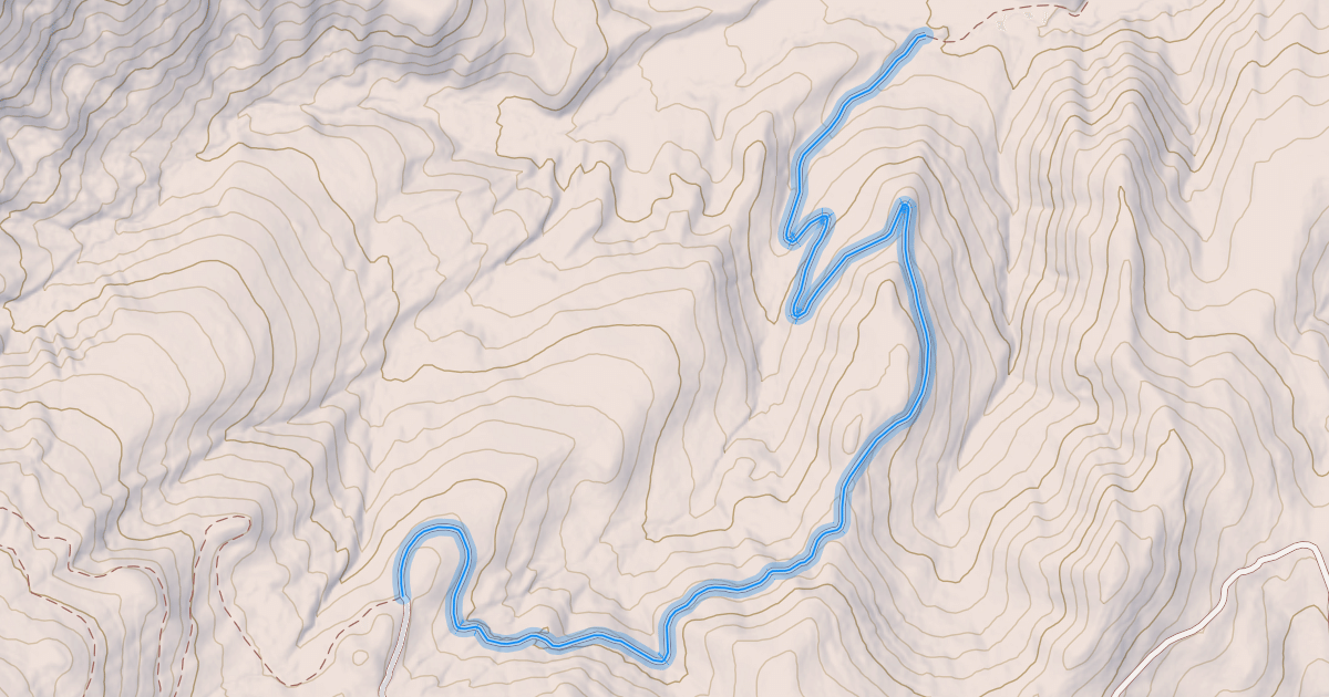 Map preview of South Fork Bracket Creek Road