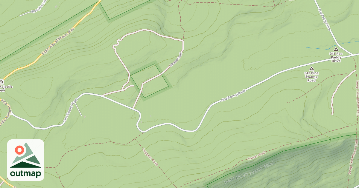 Map of Bald Eagle State Forest Snowmobile Trails