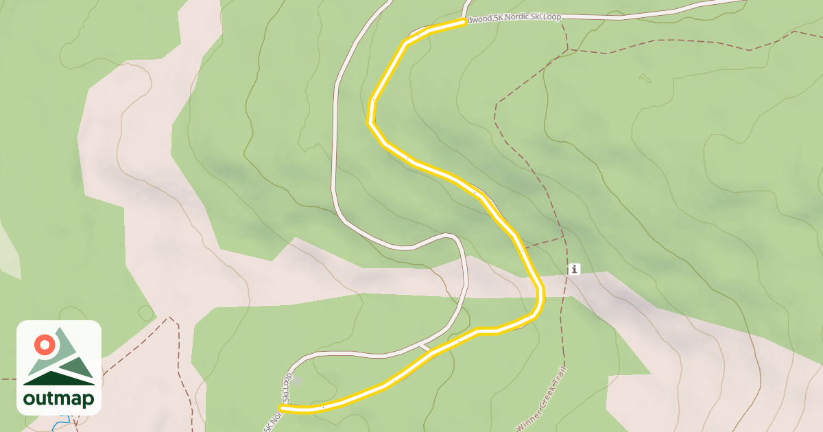 Map of Girdwood 5K Nordic Ski Loop