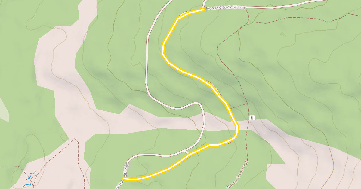 Map preview of Girdwood 5K Nordic Ski Loop