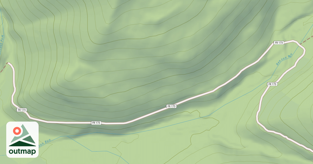 Map of BENSONS RUN
