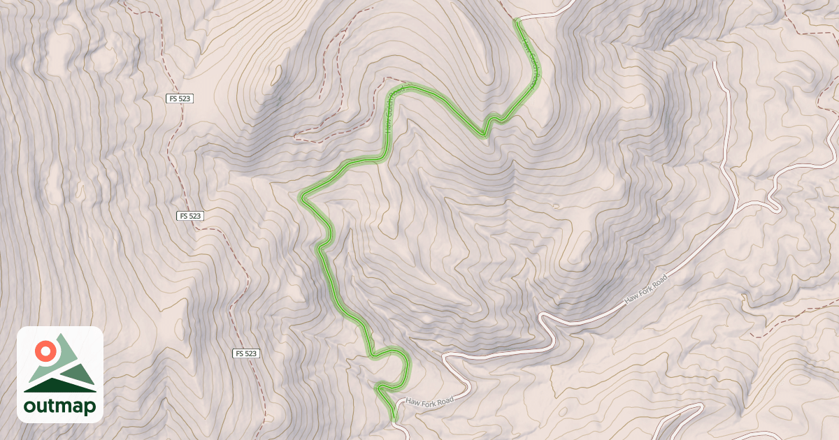 Map of Haw Gulch Road