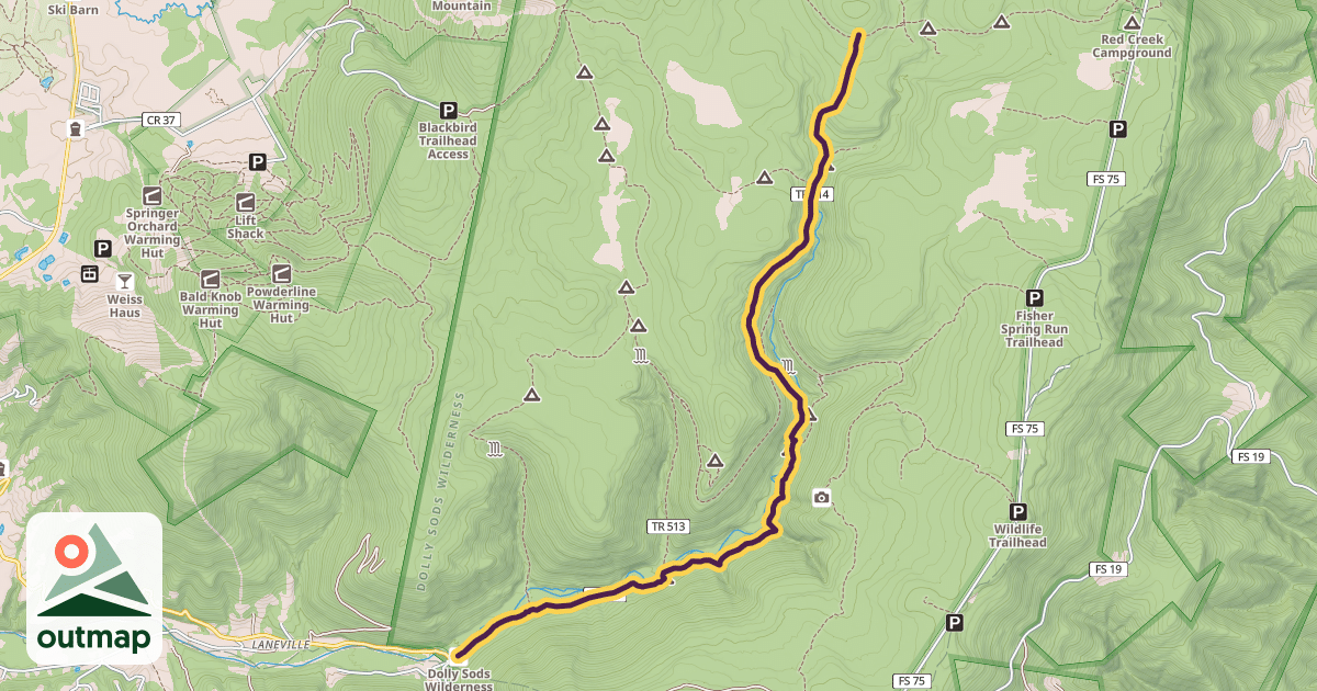 Map of Red Creek Trail