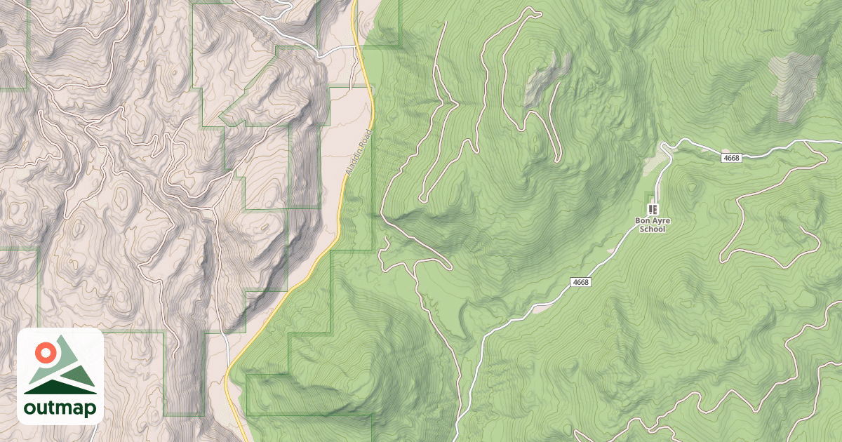 Map of IRISH MTN