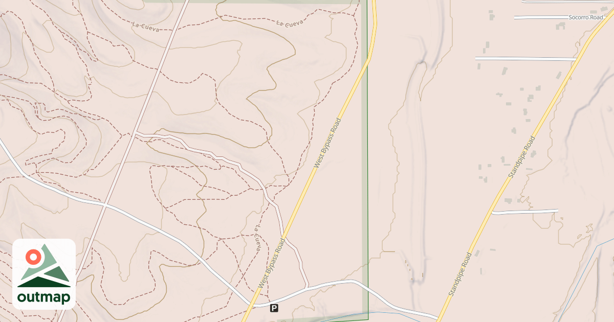 Map of Hackberry Trail System - La Cueva