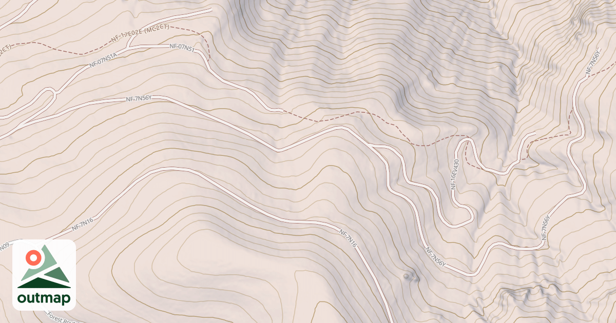 Map of USFS National Forest System Roads {BA390B6E-AE7B-4175-AC08-381A4EA26E0F}