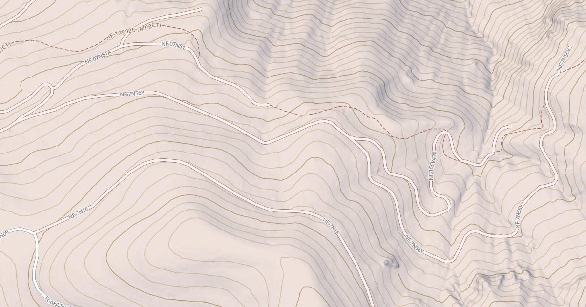 Map preview of USFS National Forest System Roads {BA390B6E-AE7B-4175-AC08-381A4EA26E0F}