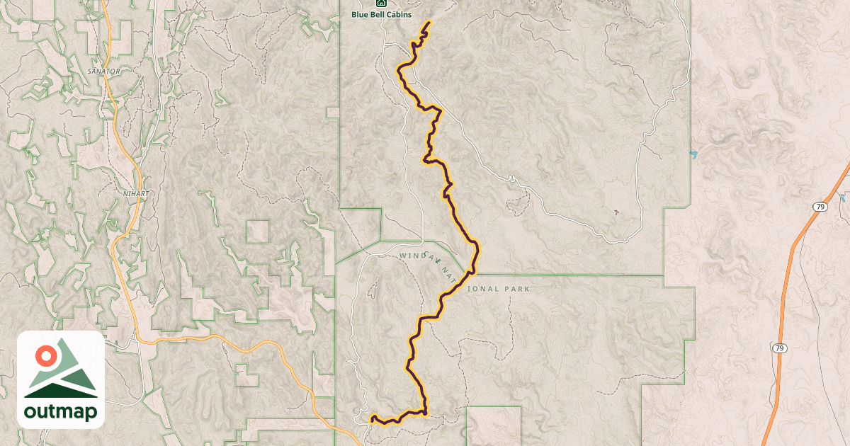 Map of Centennial Trail #89 in Custer