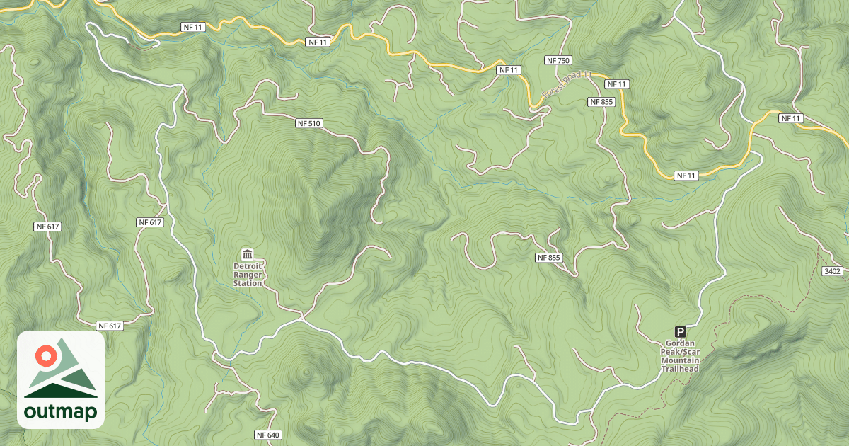 Map of KNOB ROCK RD