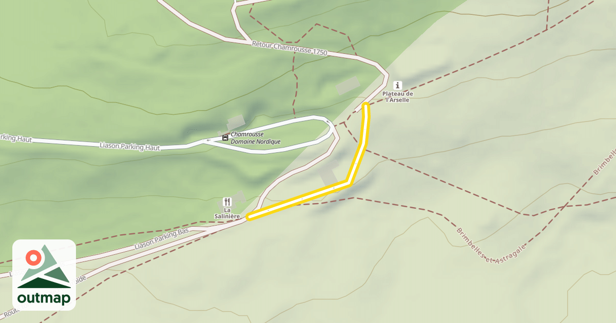 Map of Retour Chamrousse 1750