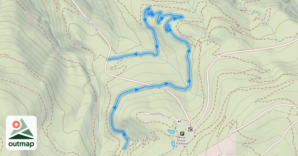 Map of Rush Trail - Through the Trees Trail Section
