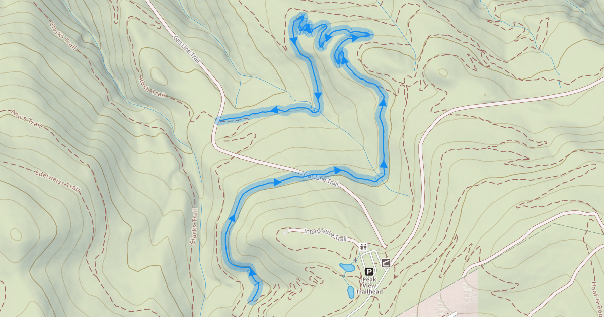 Map preview of Rush Trail - Through the Trees Trail Section