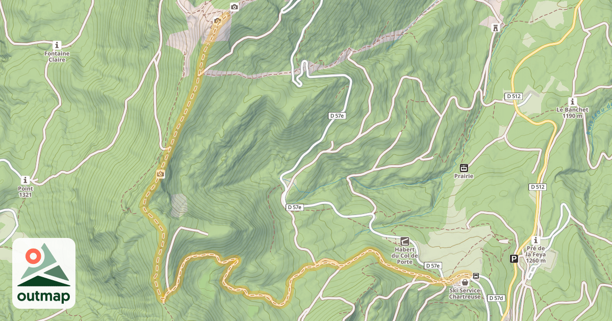 Map of Canaple — Col de Porte
