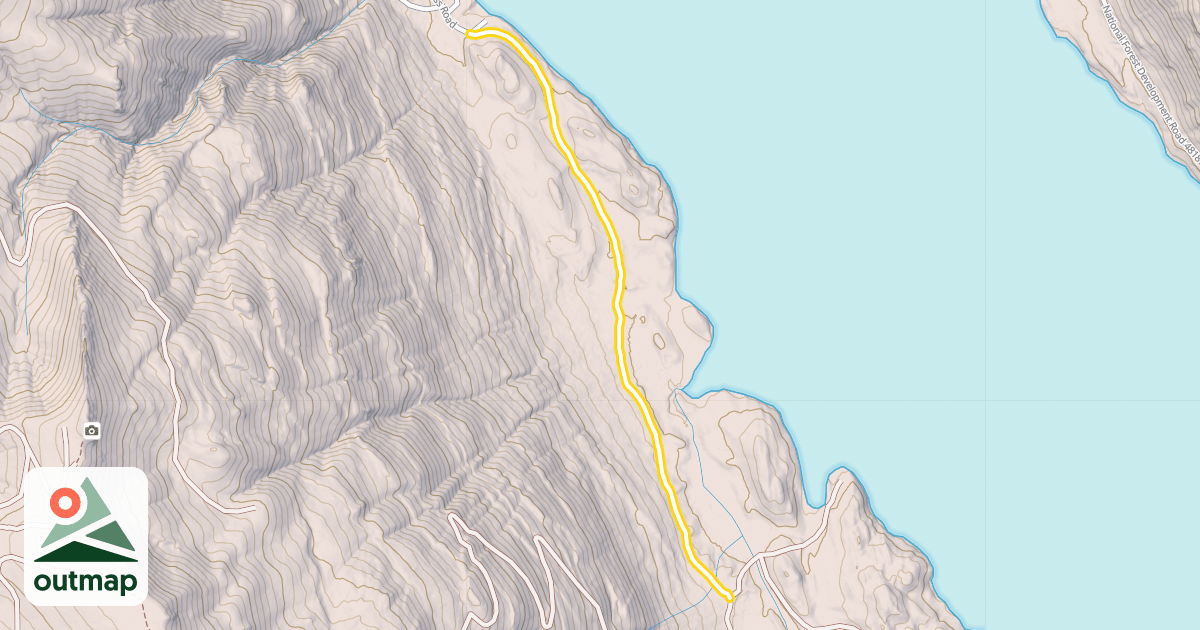 Map of National Forest Development Road 4828