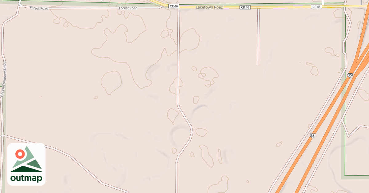Map of General C.C. Andrews State Forest Trails