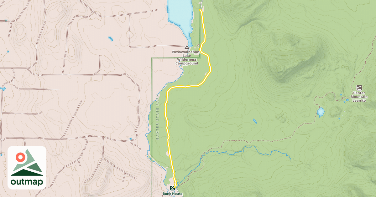 Map of Park Tote Road