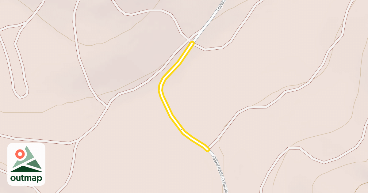 Map of Upper Rader Creek Road
