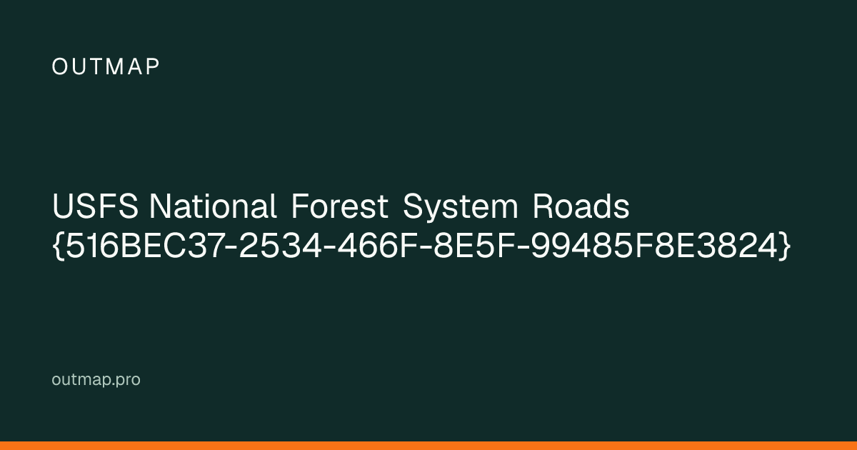Map of USFS National Forest System Roads {516BEC37-2534-466F-8E5F-99485F8E3824}