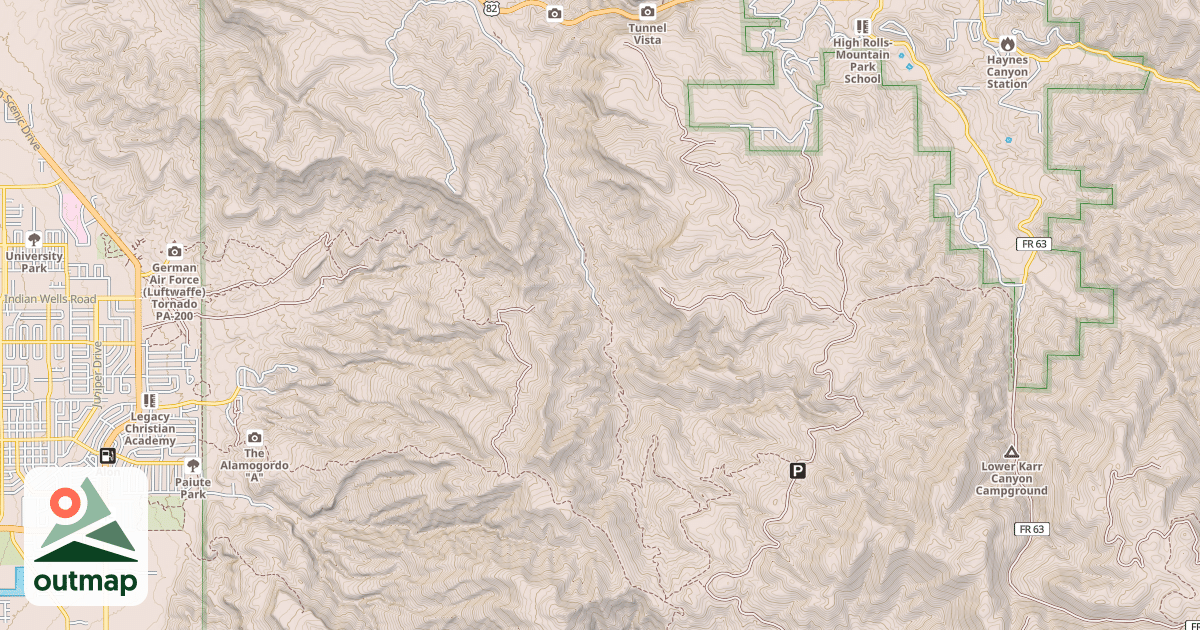 Map of DRY CANYON