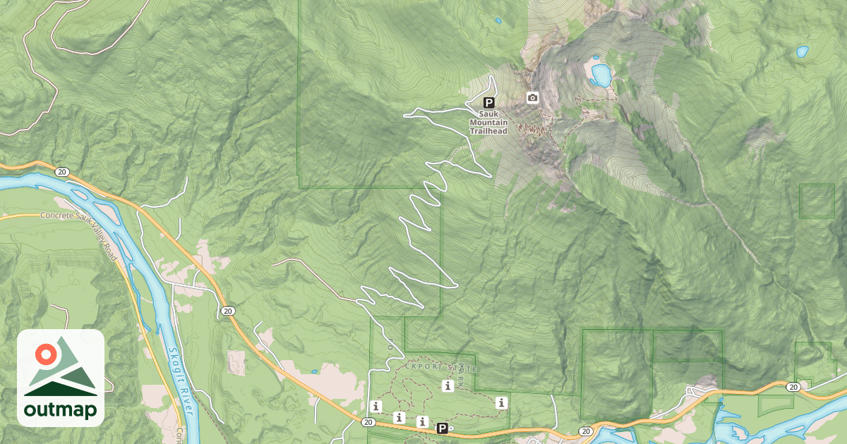 Map of SAUK MTN