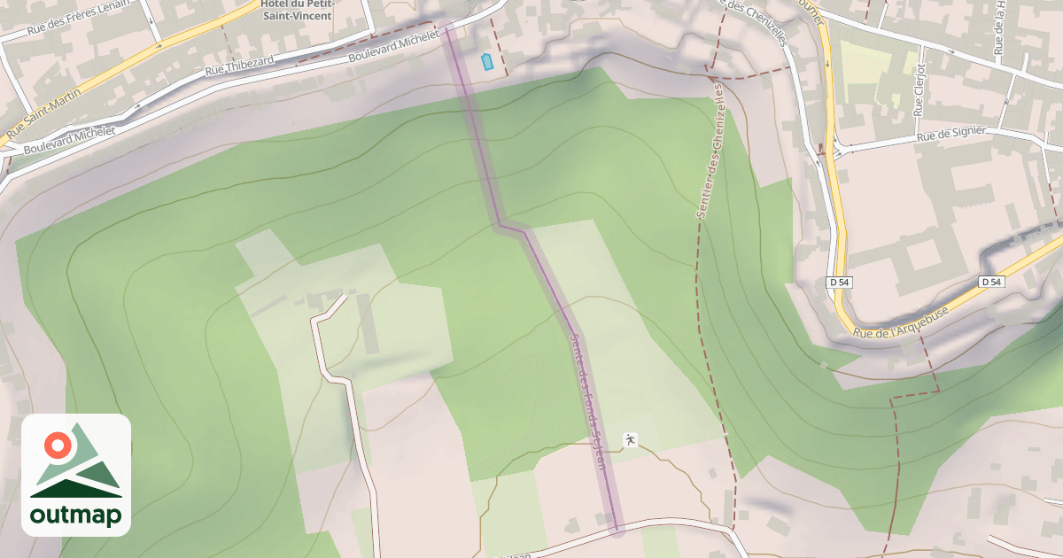 Map of Sente des Fonds St Jean