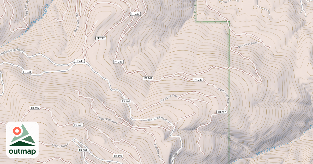 Map of CABIN CREEK
